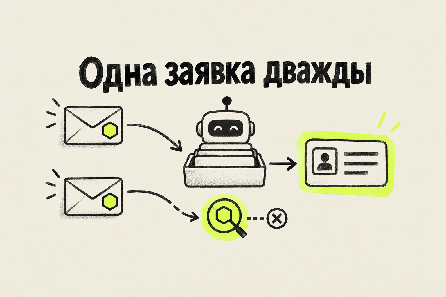 Бот принял заявку дважды: как избежать дублей и потерь при сбоях