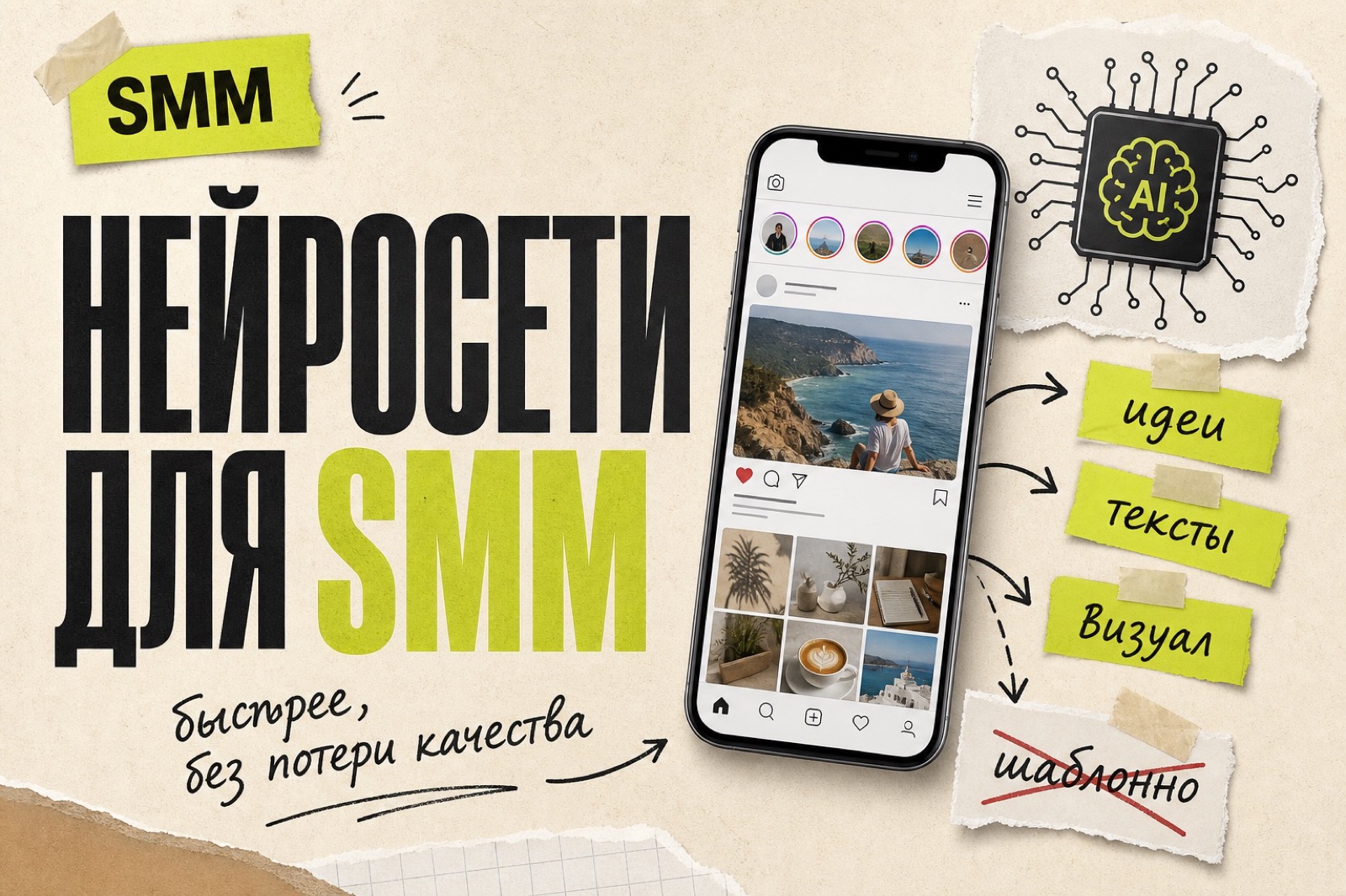 Нейросети для SMM: как ускорить контент без потери качества