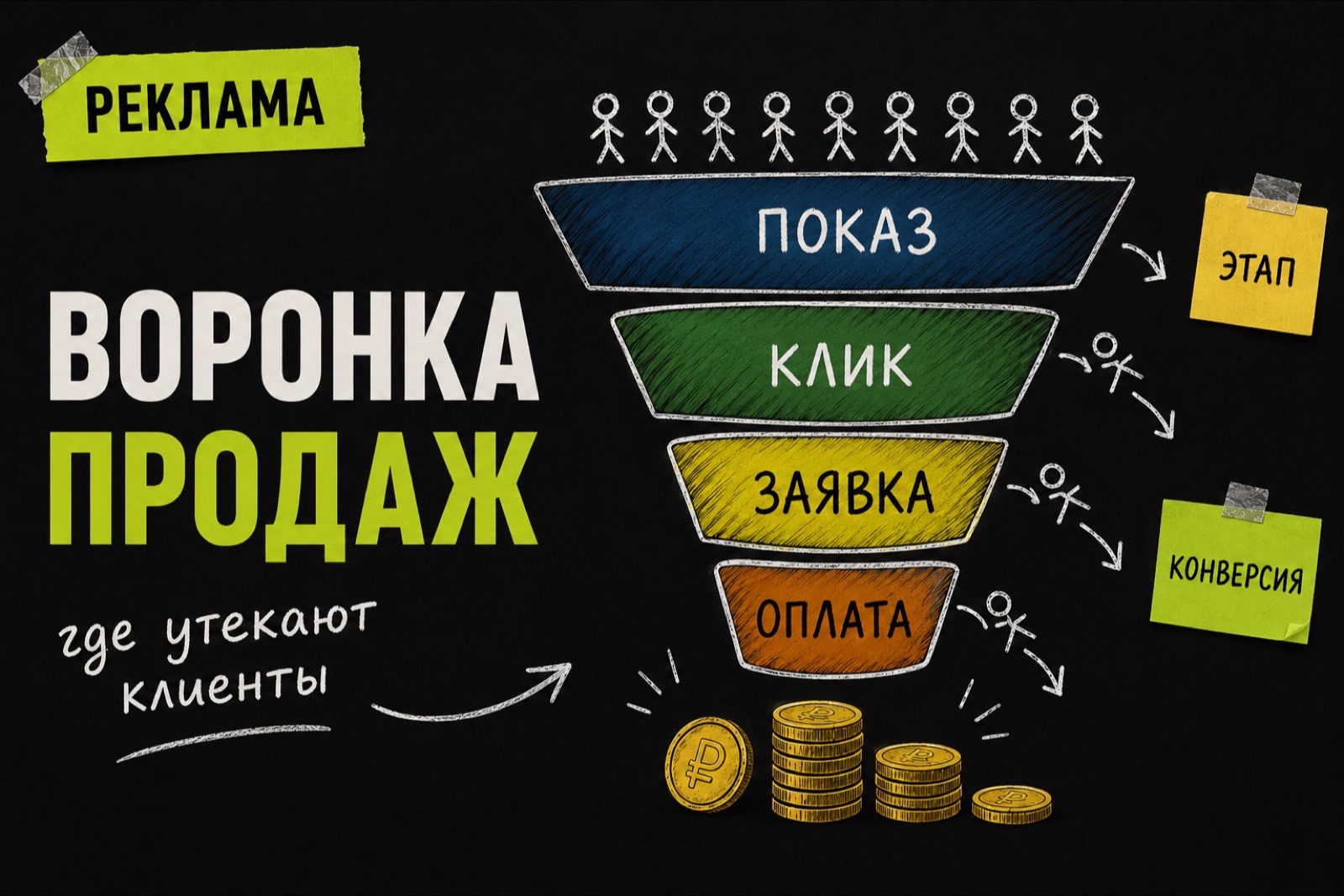 Воронка продаж простыми словами: что это и как построить
