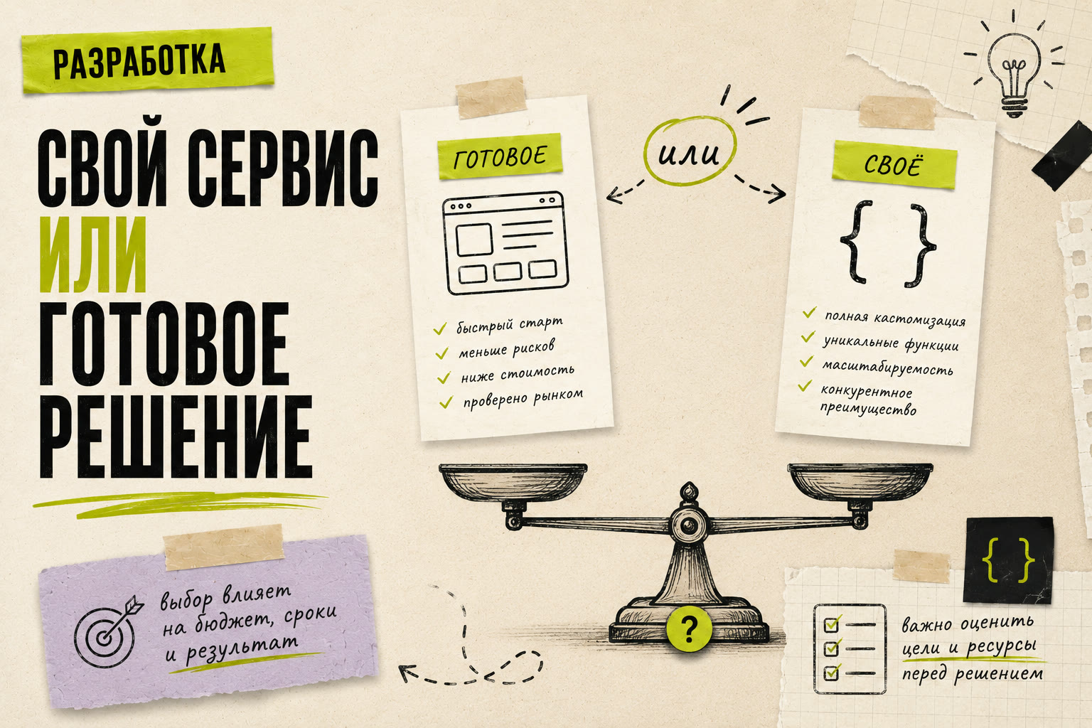 Свой сервис или готовое решение